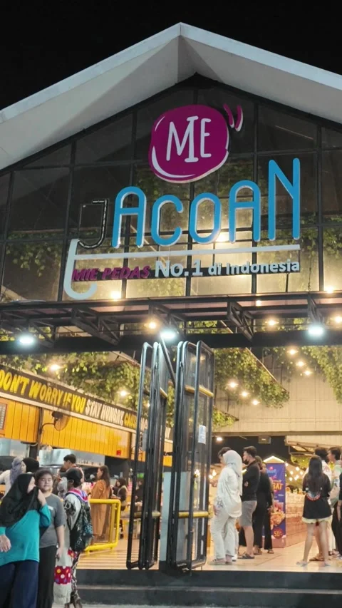 Jakarta, Indonesia - July 26, 2025: Mie Gacoan restaurant in Jakarta Stock Footage 313856474