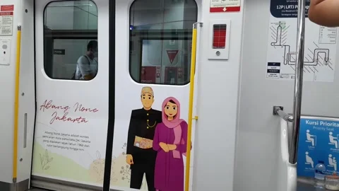 Jakarta LRT doors. Stock Footage 271126057