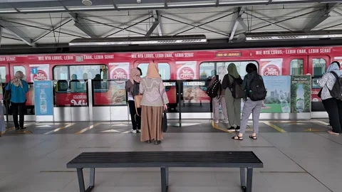 Jakarta MRT Passenger Stock Footage 228841172