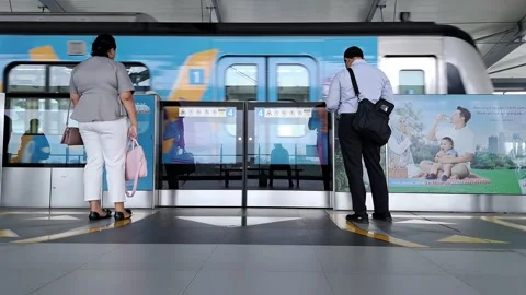 Jakarta MRT Passenger Stock Footage 228841173