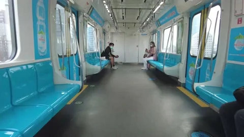 Jakarta MRT train network Stock Footage 211270720