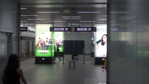 The Jakarta MRT Train Station Stock Footage 154671600