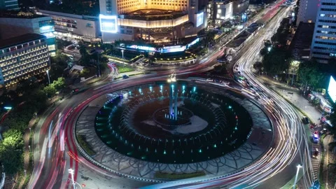 Jakarta night timelapse Video stock 260889580