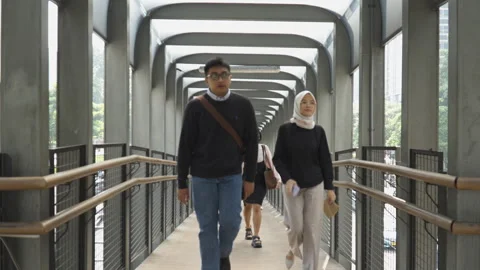 Jakarta Pedestrian Stock Footage 308657889