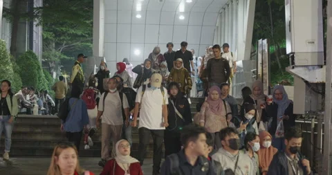 Jakarta Pedestrian Stock Footage 308826013