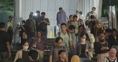 Jakarta Pedestrian Stock Footage 308826189