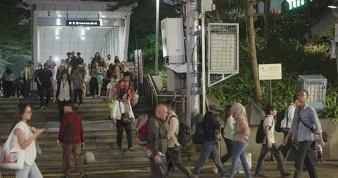 Jakarta Pedestrian Stock Footage 308826296