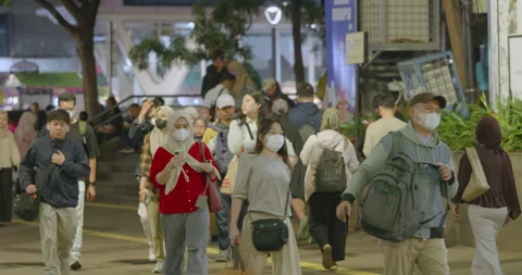 Jakarta Pedestrian Stock Footage 330655119