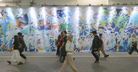 Jakarta Pedestrian Stock Footage 330655206