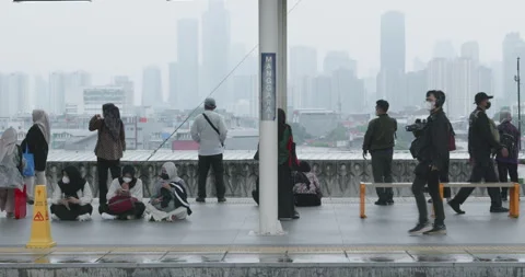 Jakarta Public Transportation Stock Footage 308823948