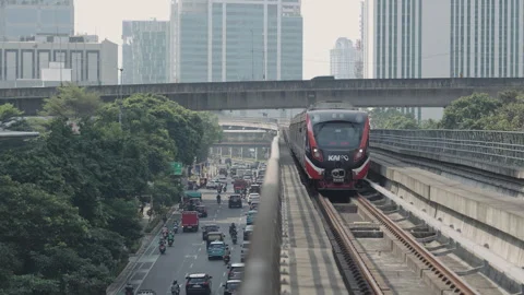 Jakarta Public Transportation Video stock 343565268