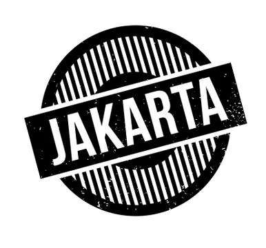 Jakarta rubber stamp 스톡 일러스트