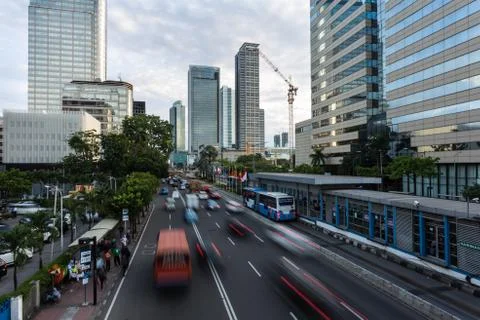 Jakarta rush hour Stock-Fotos