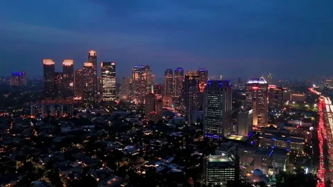 Jakarta Skyline Stock Footage 325352586