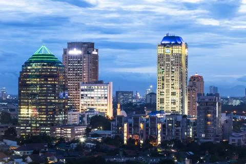 Jakarta skyline 스톡 사진