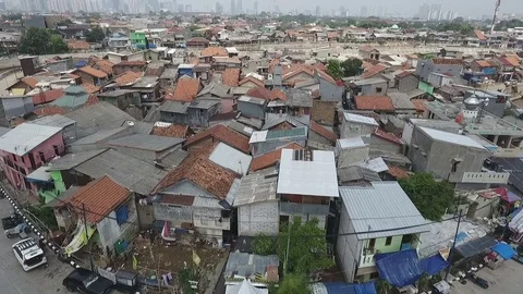 Jakarta Slum Stock Footage 82595294