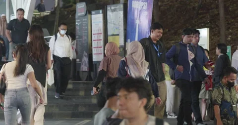 Jakarta Street In The Evening Video stock 342891860