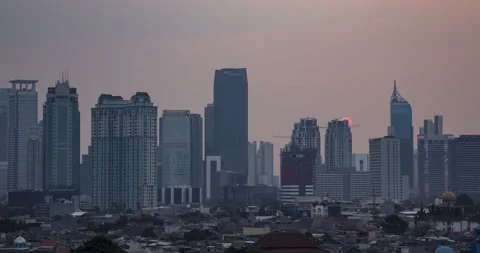 Jakarta Sunset Timelapse Stock-Footage 157637931