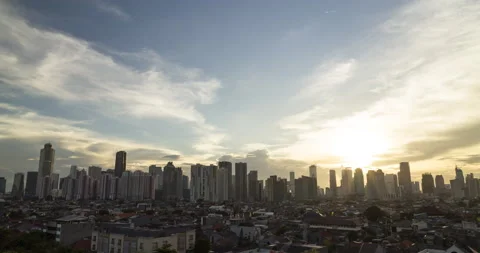 Jakarta Sunset Timelapse Stock-Footage 157722867