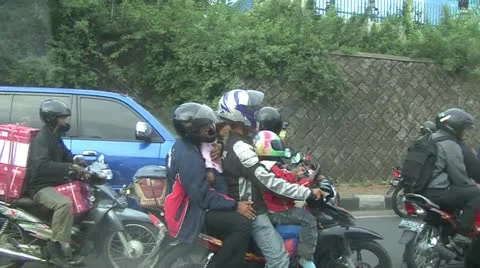 Jakarta traffic Stock Footage 11235458