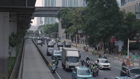 Jakarta Traffic Video stock 343564895