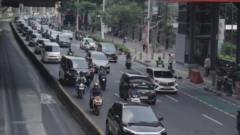 Jakarta Traffic Video stock 343565022