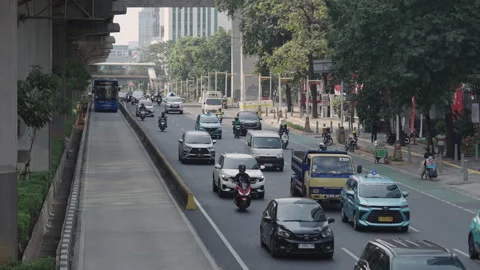 Jakarta Traffic 스톡 동영상 343565196