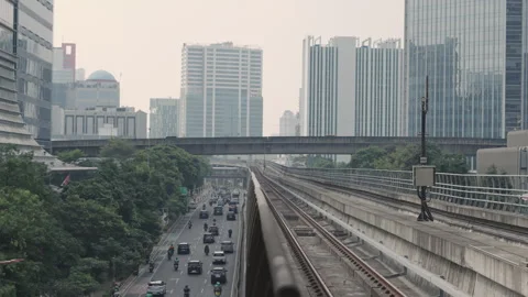 Jakarta Traffic Stock Footage 343565247
