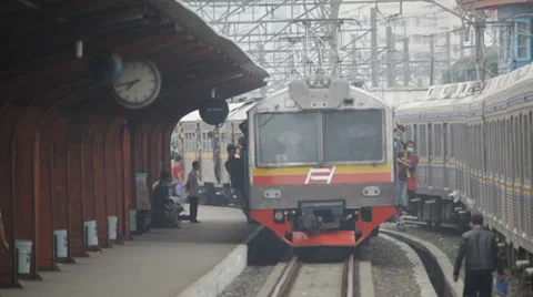 Jakarta train station Stock Footage 33841730