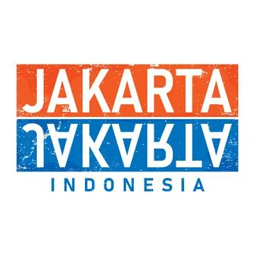 Jakarta typography design vector, for t-shirt, poster and other uses Stock Illustration