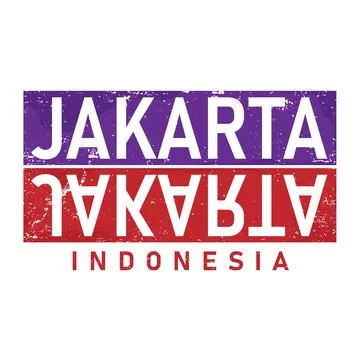 Jakarta typography design vector, for t-shirt, poster and other uses Stock Illustration