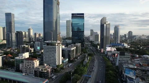 Jakarta view from above Stock Footage 174095236