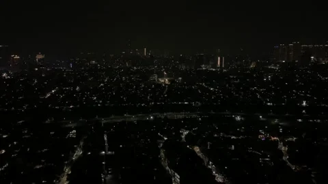 Jakarta view at night Stock Footage