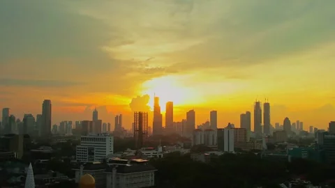 Jakarta's Sunset Stock Footage 331615772