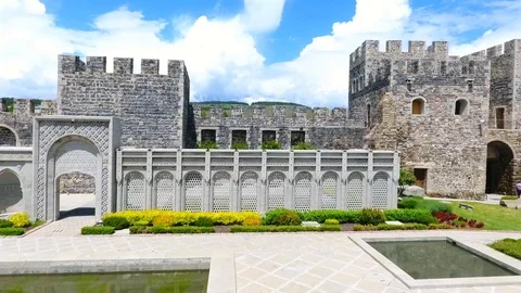 Jakeli Castle medieval castle complex in Akhaltsikhe, Rabati Castle, Georgia 스톡 동영상 105500301