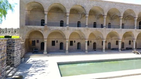 Jakeli Castle medieval castle complex in Akhaltsikhe, Rabati Castle, Georgia Stock Footage 105500417