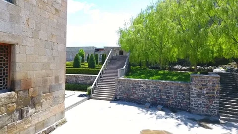 Jakeli Castle medieval castle complex in Akhaltsikhe, Rabati Castle, Georgia Stock Footage 105500456