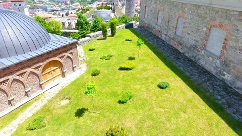 Jakeli Castle medieval castle complex in Akhaltsikhe, Rabati Castle, Georgia Stock Footage 105500650