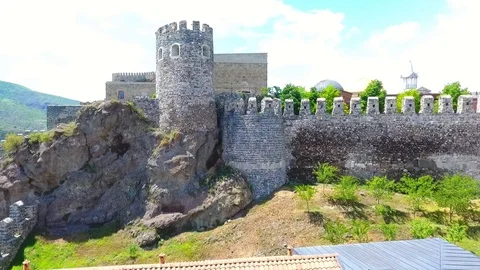 Jakeli Castle medieval castle complex in Akhaltsikhe, Rabati Castle, Georgia 库存影片 105500683