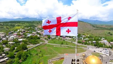 Jakeli Castle medieval castle complex in Akhaltsikhe, Rabati Castle, Georgia Stock Footage 105500749