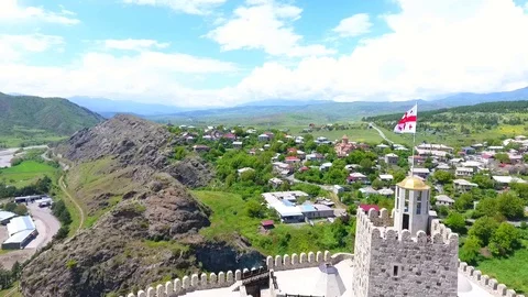 Jakeli Castle medieval castle complex in Akhaltsikhe, Rabati Castle, Georgia 库存影片 105500809