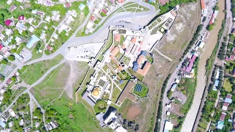 Jakeli Castle medieval castle complex in Akhaltsikhe, Rabati Castle, Georgia Stock Footage 105500885