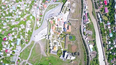 Jakeli Castle medieval castle complex in Akhaltsikhe, Rabati Castle, Georgia Stock Footage 105500895