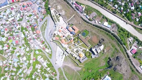 Jakeli Castle medieval castle complex in Akhaltsikhe, Rabati Castle, Georgia Stock Footage 105500904