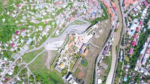 Jakeli Castle medieval castle complex in Akhaltsikhe, Rabati Castle, Georgia Stock Footage 105500974