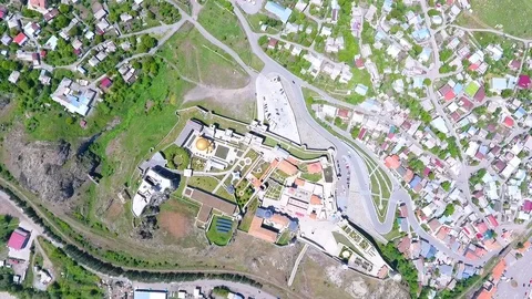 Jakeli Castle medieval castle complex in Akhaltsikhe, Rabati Castle, Georgia Stock-Footage 105501000