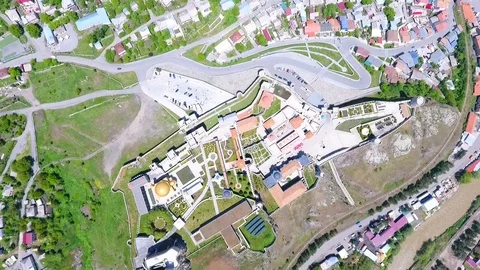 Jakeli Castle medieval castle complex in Akhaltsikhe, Rabati Castle, Georgia Stock Footage 105501053