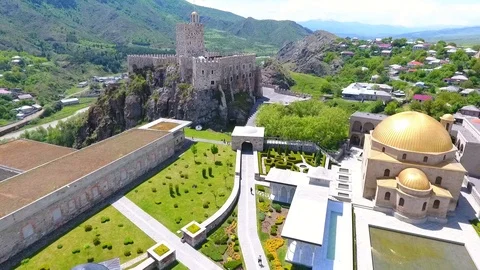Jakeli Castle medieval castle complex in Akhaltsikhe, Rabati Castle, Georgia Stock-Footage 105501179