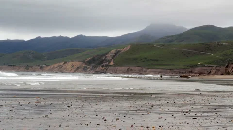 Jalama Beach 01 - Landscape Stock Footage 5160661