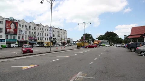Jalan Merdeka - one of the main streets of the city of Malacca, Malaysia Stock Footage 49437527